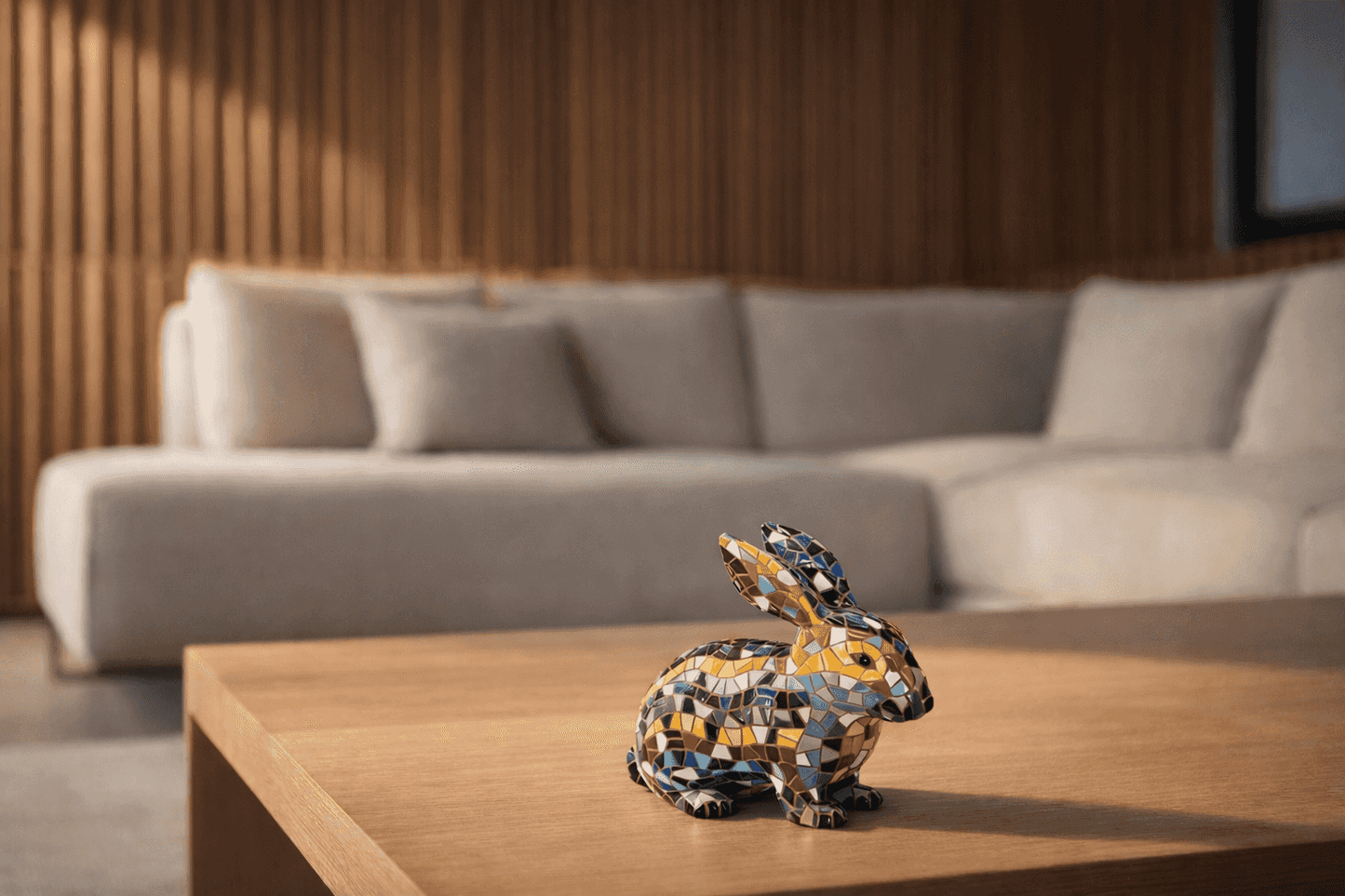Gaudí-Style Mosaic Rabbit Sculpture – Barcino