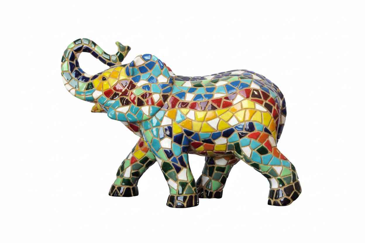 Gaudí Style Mosaic Elephant Statue – Barcino