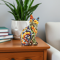 Gaudí Style Mosaic Sitting Cat Statue – Barcino