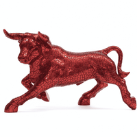 Gaudí Style Mosaic Bull Statue Red – Barcino