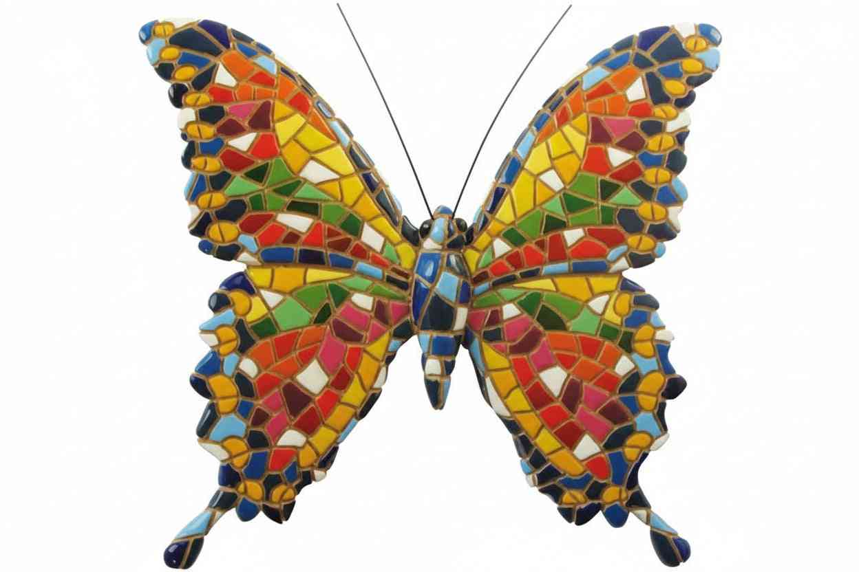 Gaudí-Style Mosaic Butterfly Sculpture – Barcino
